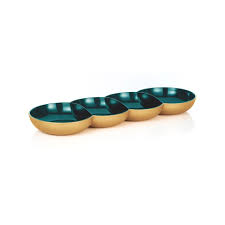 Allegra Vert Royal/Gold Couvercle de Plateau réception bas