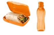 Boite Sandwich Orange + + Eco Bouteille Click 750ml Orange