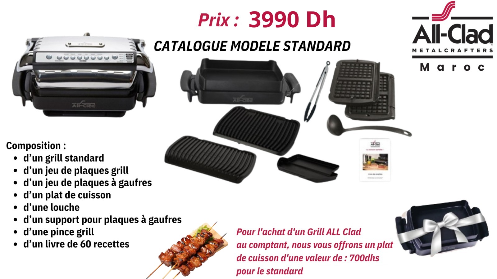 Grill All-Clad Standard Autosense Avec deuxième plat offert