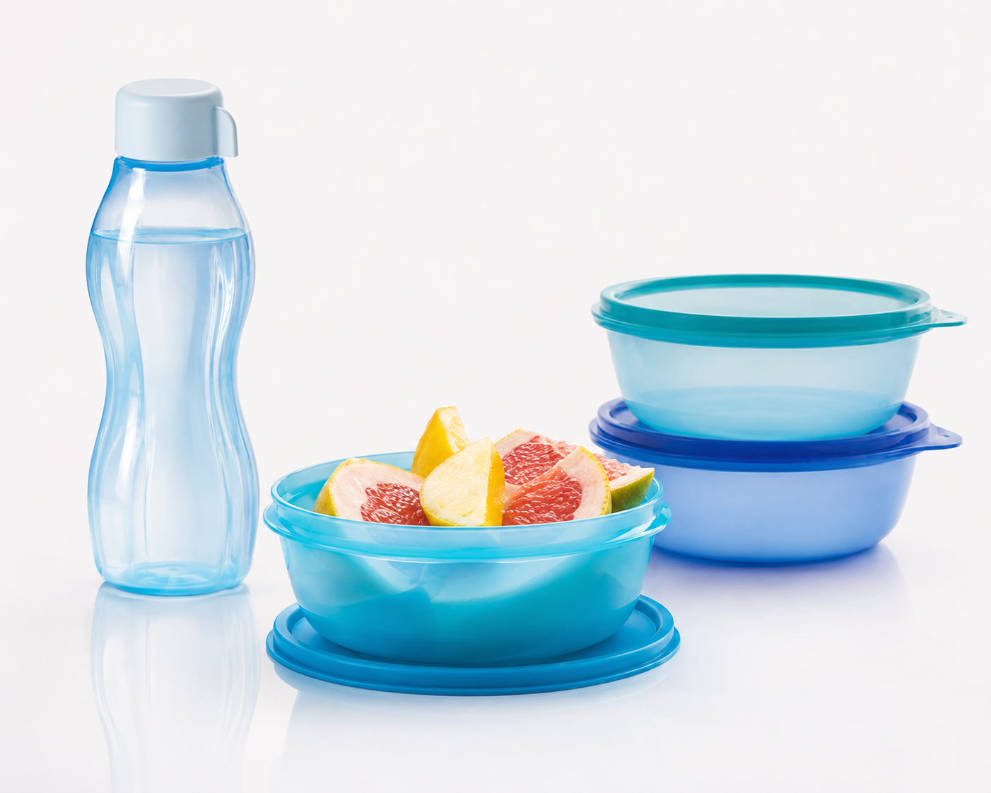 Eco Bouteille 880ml Freezer Xtrem Aqua Bleue + Set Raviers 630ml(3)